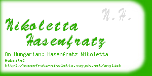 nikoletta hasenfratz business card
